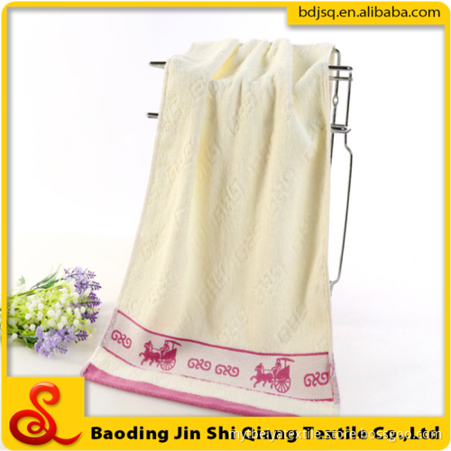 super water absorption thick custom logo towel with carriage pattern